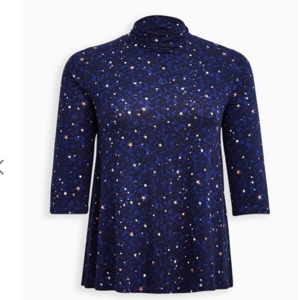 Torrid Super Soft Turtleneck Swing Short Sleeve Tee - Size 2X